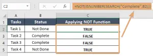 How To Use NOT Function In Excel 2 Examples