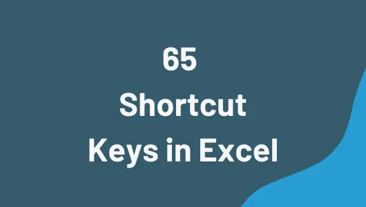 65 Shortcut Keys in Excel [Free PDF Download]