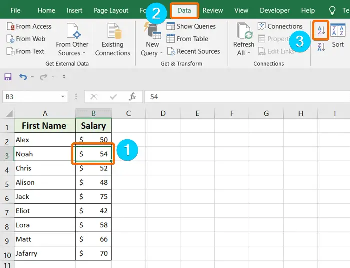 How to Sort by Number in Excel (4 Techniques) - Excelgraduate