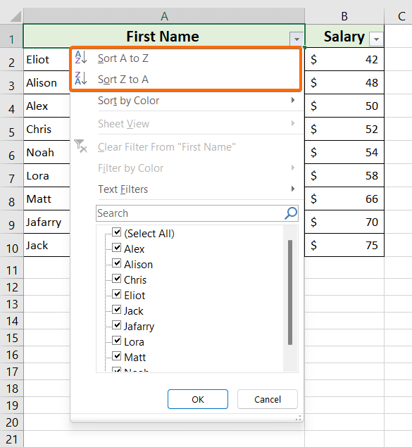 How to Sort by Number in Excel (4 Techniques)