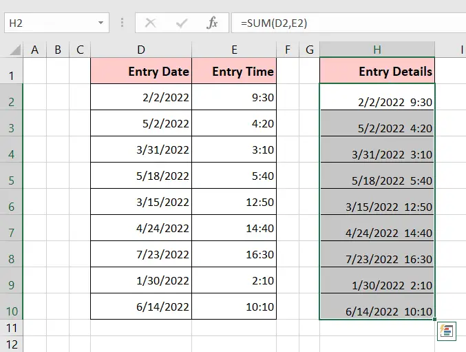 Combine Date & Time into One Cell in Excel