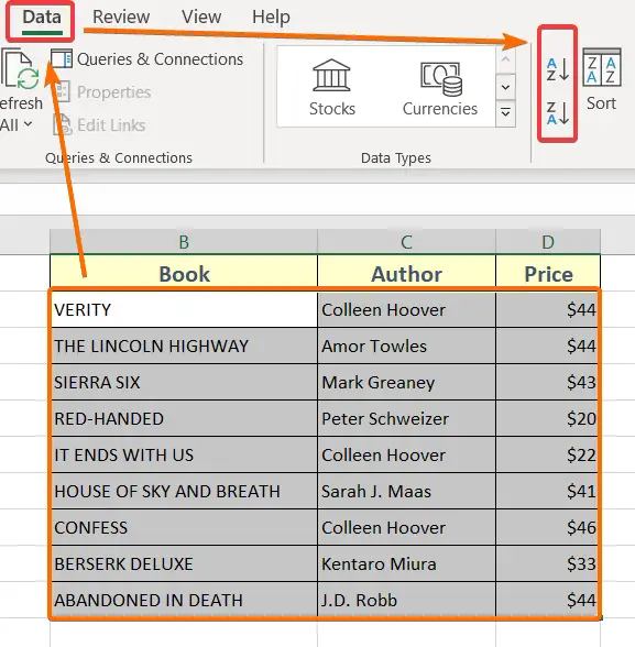 How To Sort In Excel By Name