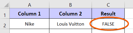 Showing FALSE If it does not contain duplicates in Excel