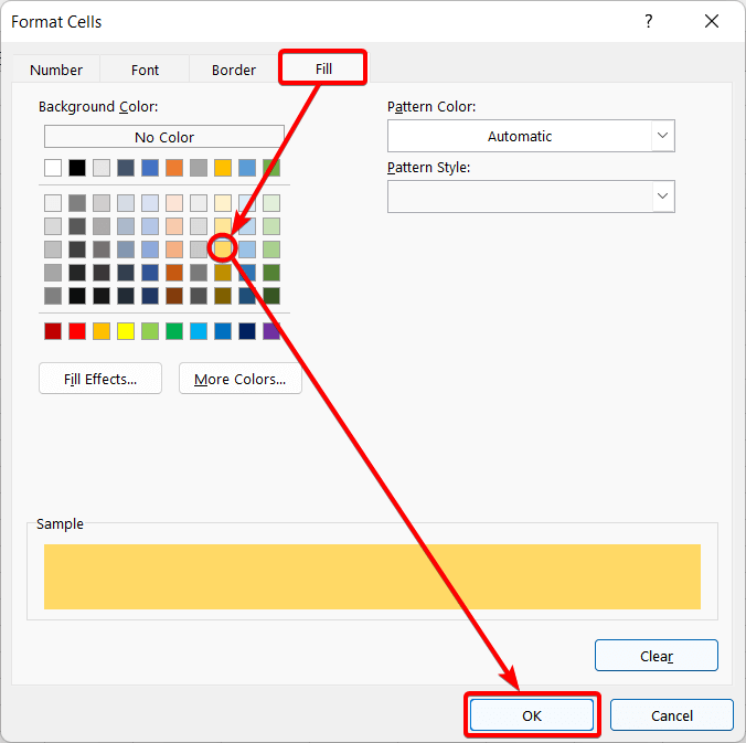 Fill color to format cells in Excel to highlight matching values in 2 worksheets 