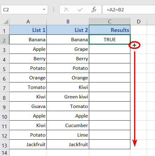 how-to-find-similar-text-in-two-columns-in-excel-6-ways