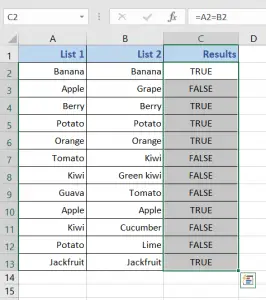 How to Find Similar Text in Two Columns in Excel (6 Ways)