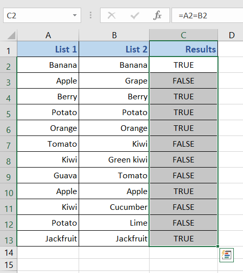 How To Find Similar Text In Two Columns In Excel 6 Ways 7433