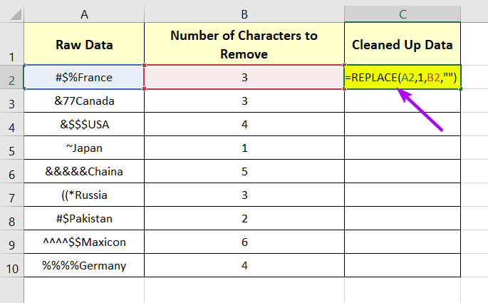 Easiest Way to Remove Characters from Left in Excel with REPLACE function