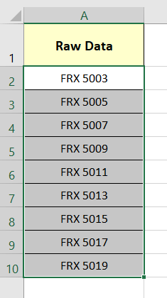 Displaying the raw data with unwanted characters from left 