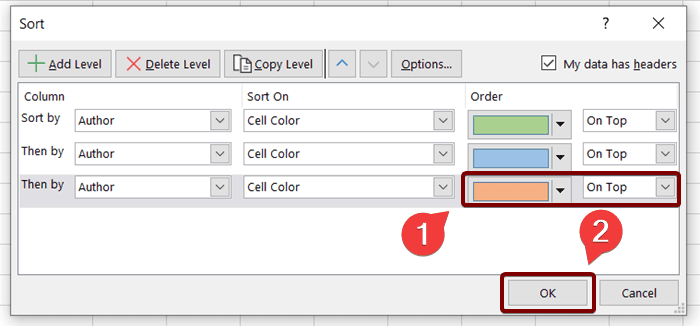 How to Sort in Excel by Color (3 Techniques)