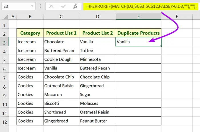 Vlookup for Duplicate Values to Return Data Based on Matches Using MATCH, IF, & IFERROR Functions in Excel