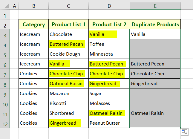 Output: Vlookup for Duplicate Values to Return Data Based on Matches in Excel