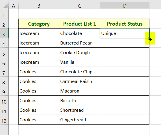 Using Fill Handle to drag down the formula with IF, ISERROR and VLOOKUP functions 