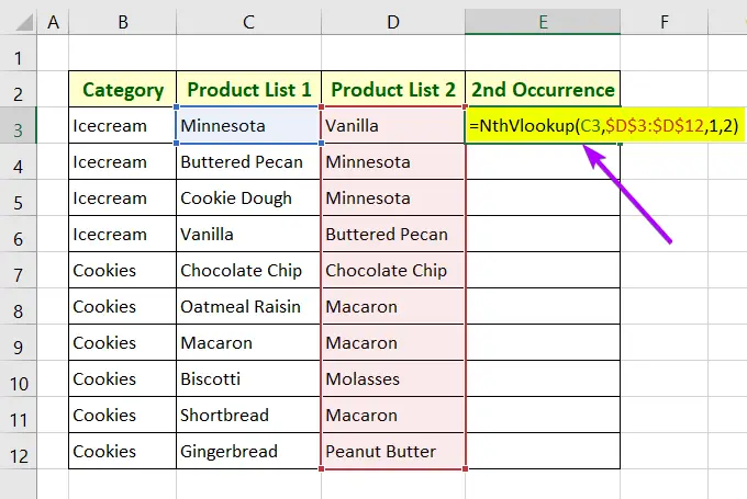 Vlookup for Duplicate Values and Return the 2nd Occurrences in Excel