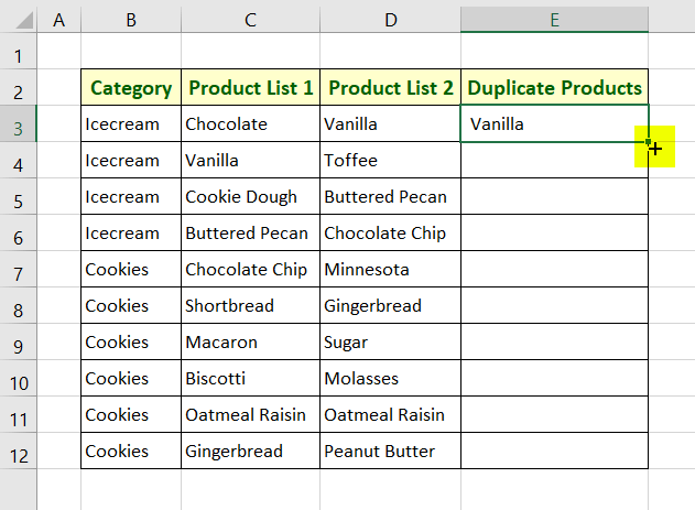 Using Fill Handle to copy down the formula of IFERROR and VLOOKUP for duplicate values