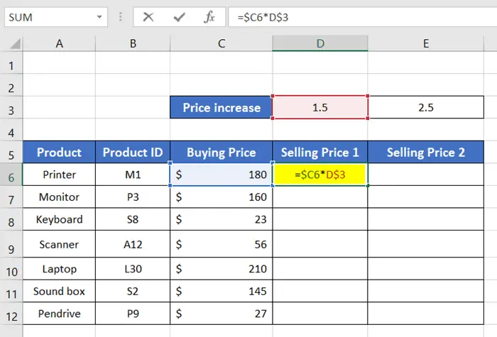 Use Cell Reference to Copy a Formula in Excel with Changing Cell References