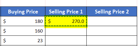 Press CTRL+C Keyboard Shortcut to Copy a Formula in Excel with Changing Cell References