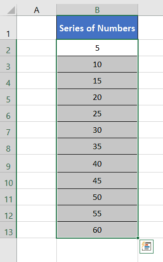 Fill a Series of Numbers to Autofill Serial Numbers in Excel