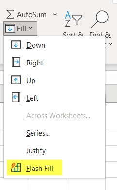 Clear Characters from the Right in Excel Using Flash Fill