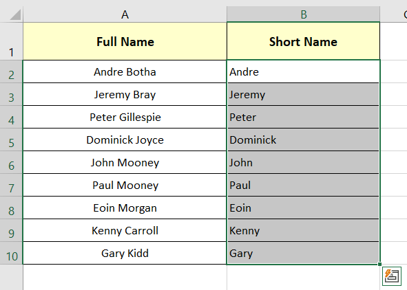 Output of Remove All Characters from the Right After a Specific Character in Excel