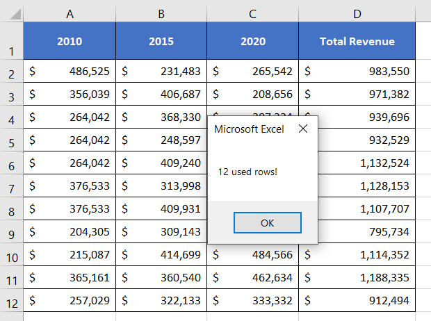 Excel Vba Count Number Of Rows With Data In A Column