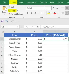 9 ways to Copy Formula Down in Excel without Dragging - Excelgraduate