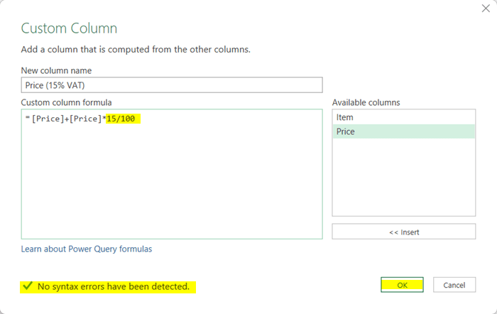 Use the Power Query to Copy Formula Down in Excel without Dragging