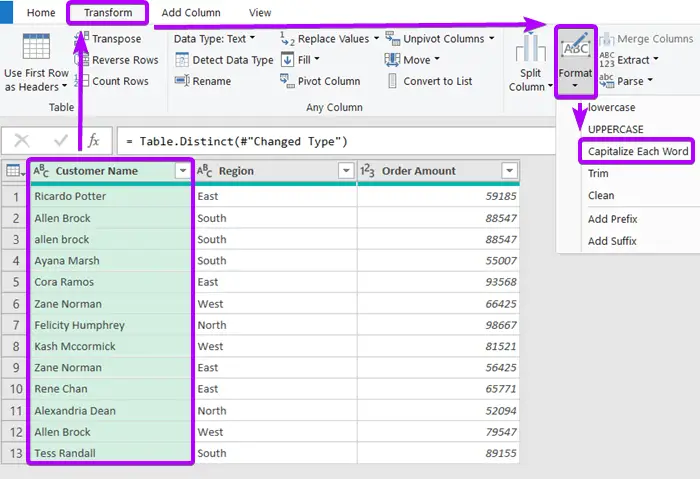 Accessing Capitalize Each Word option to avoid case-sensitivity