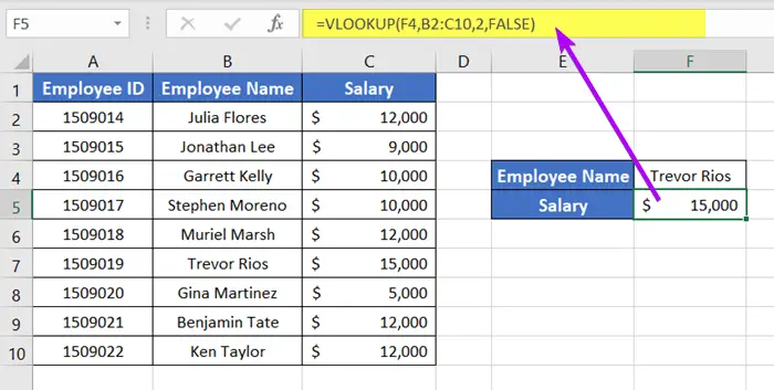 Modify Table Array When Lookup Value Is Not in the First Column