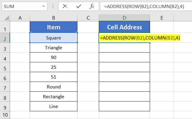 What is Cell Address in Excel?