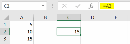 Simple Cell Reference in Excel