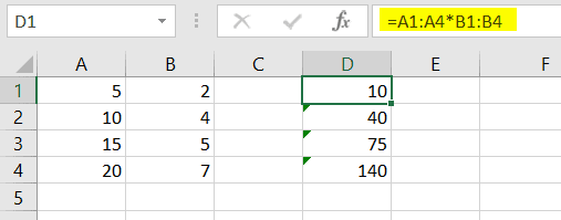 Use of Cell Reference of a Range of Cells in Excel
