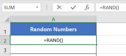 Usage Guide of RAND Function in Excel