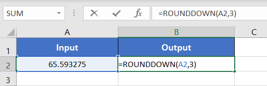 Usage Guide of ROUNDDOWN Function in Excel