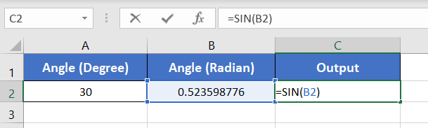 Usage Guide of SIN Function in Excel