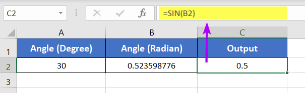 Usage Guide of SIN Function in Excel