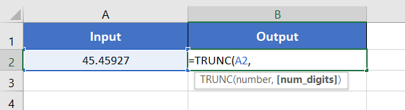 Usage Guide of TRUNC Function in Excel