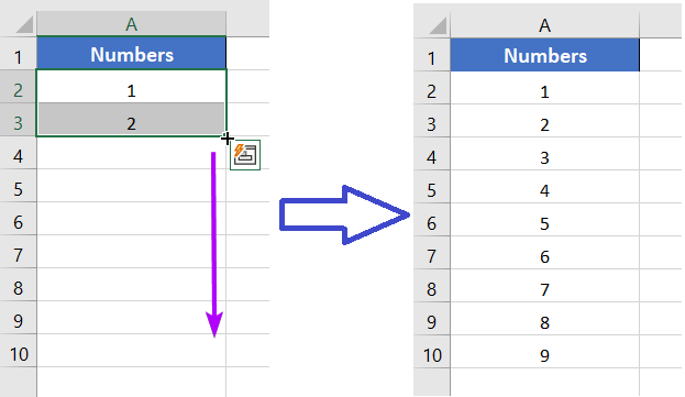 What is Fill Handle in Excel?