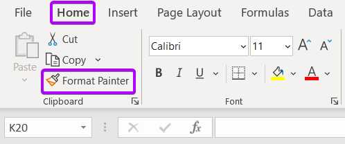 Usage Guide of Format Painter in Excel 