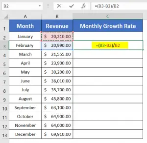 2+ Ways to Calculate Monthly Growth Rate in Excel - Excelgraduate