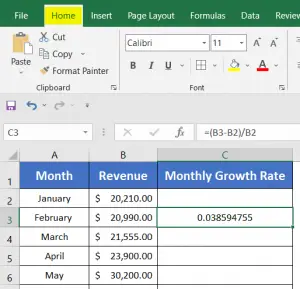 2+ Ways to Calculate Monthly Growth Rate in Excel - Excelgraduate