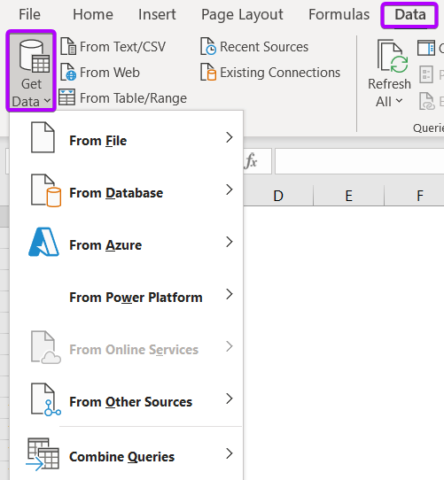 Use Power Query in Excel