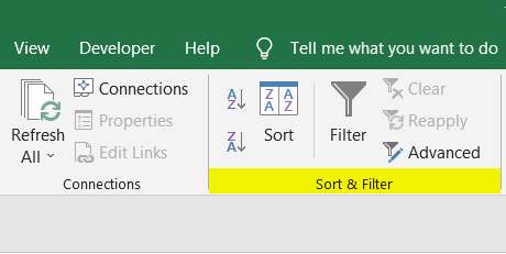 An Overview of Sort & Filter Group in Excel