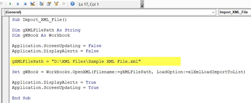 Using Visual Basic Script to Open an XML File in Excel