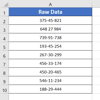 Dataset to remove special characters in Excel