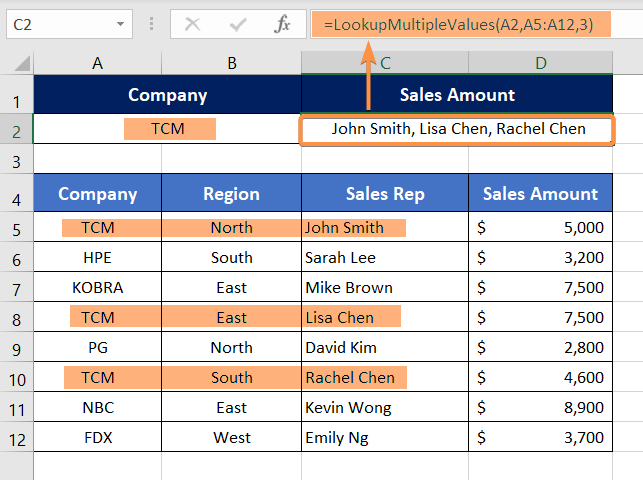Looking Up Vertically and Returning Multiple Values Using User Defined Function with the Help of VBA