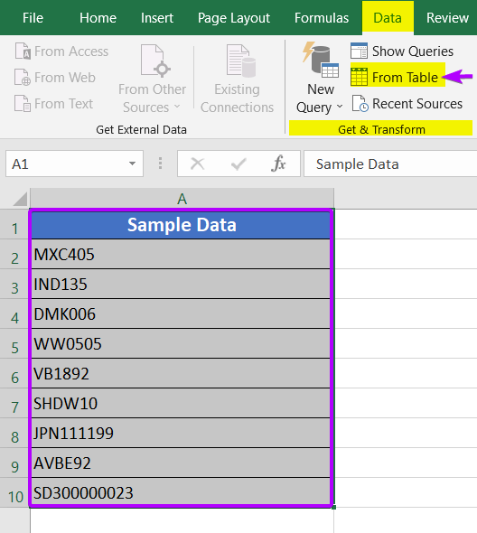 Opening Power Query in Excel