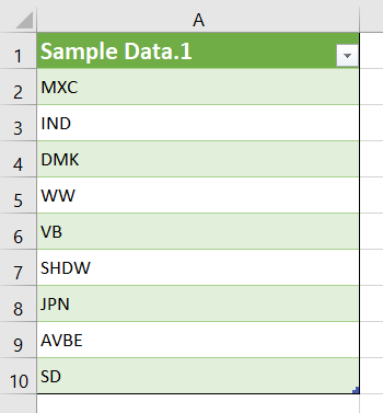 Result of Using Power Query to Remove Numeric Characters from Cells in Excel