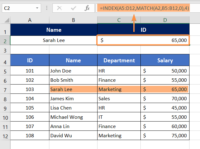 Solutions to VLOOKUP Being Restricted to the Left-Most Column of the Table Array Using INDEX & MATCH Functions