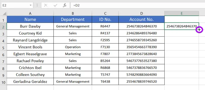 Using Fill Handle in Excel